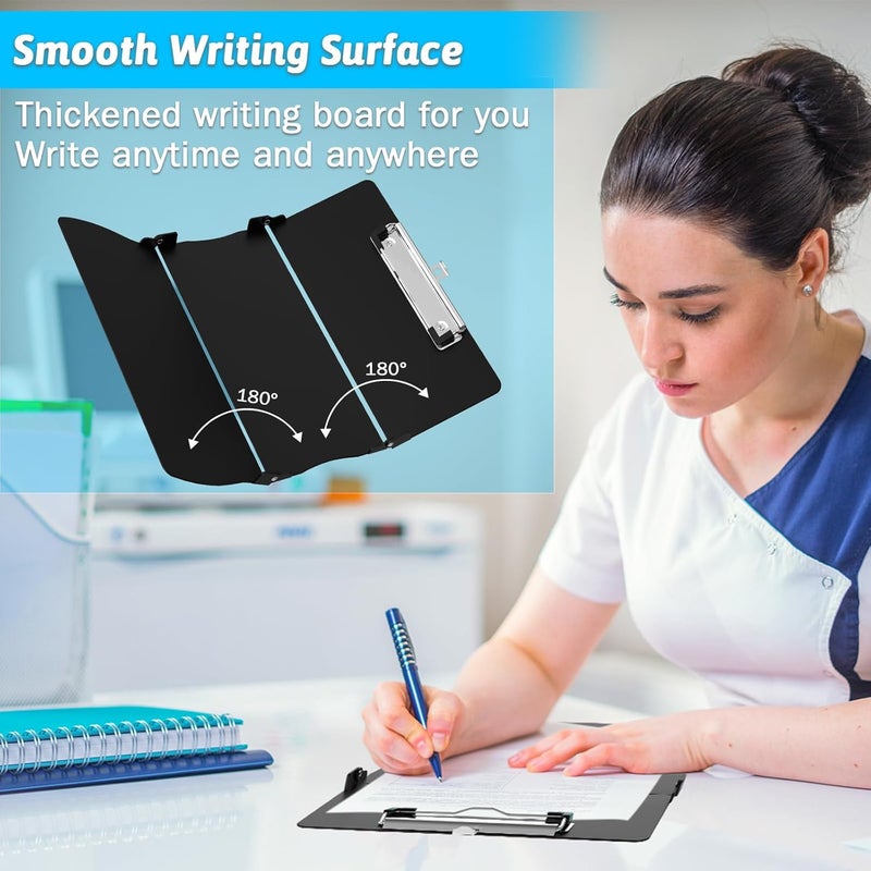 Trustnice Clipboard Foldable Without Edition Cheat Sheets Aluminum 3 Layers Foldable Clipboards Pocket Size Profile Clip Clipboards Notepad for Students, Nurses,Contractor Trucker Driver - Image 5